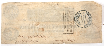 1862 $100 TRAIN CONFEDERATE STATES OBSOLETE BANKNOTE