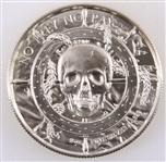 PIRATE SKULL 2 TROY OZ .999 FINE SILVER ROUND