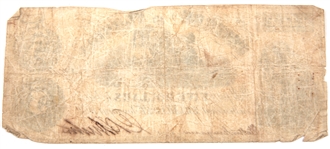 1862 $5 STATE OF FLORIDA, TALLAHASSEE OBSOLETE BANKNOTE