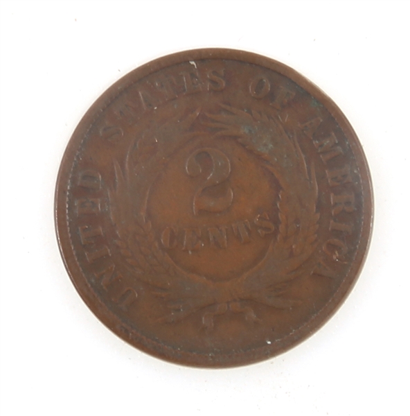 1870 U.S. COPPER 2 CENT COIN
