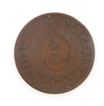 1870 U.S. COPPER 2 CENT COIN