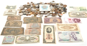 WORLD COINS & CURRENCY - 4 LBS