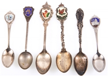 20TH C. STERLING SILVER SOUVENIR SPOONS - LOT OF 6
