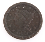 1853 US BRAIDED HAIR CENT COIN 