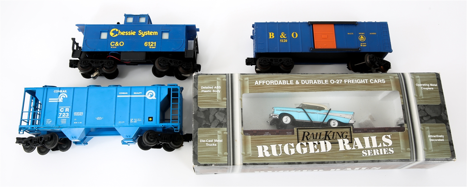 K-LINE, CONRAIL AND RAIL KING MODEL TRAINS - LOT OF 4