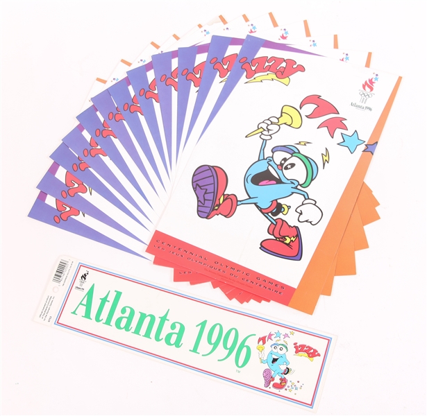 1996 ATLANTA OLYMPICS MASCOT POSTERS & BUMPER STICKER