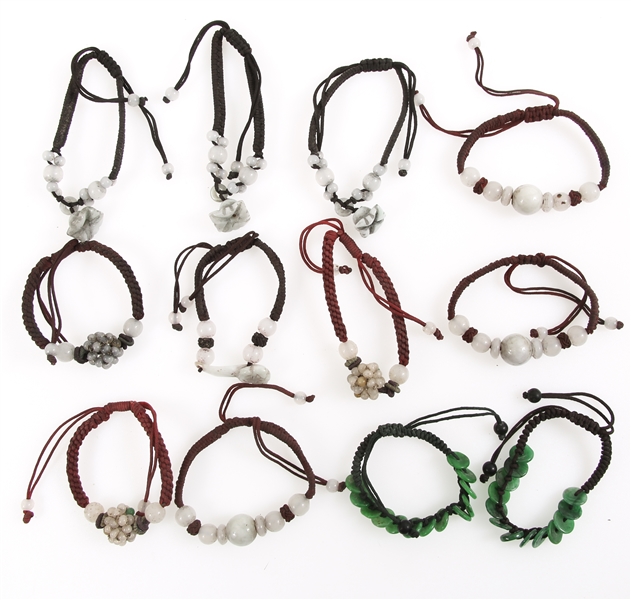 STONE MACRAME BRACELETS - LOT OF 13