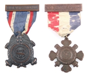 SONS OF UNION VETERANS & AUXILIARY BADGES - LOT OF 2