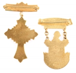 KNIGHTS TEMPLAR COMMANDERY BADGES - LOT OF 2