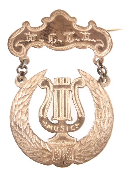 WOMANS CHRISTIAN TEMPERANCE UNION (WCTU) MUSIC BADGE