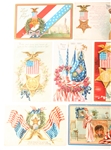 EMBOSSED GAR AND PATRIOTIC POSTCARDS - LOT OF 11