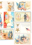 EMBOSSED GAR AND PATRIOTIC POSTCARDS - LOT OF 11