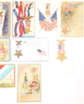 EMBOSSED GAR AND PATRIOTIC POSTCARDS - LOT OF 12