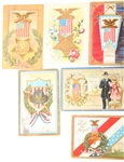 EMBOSSED GAR AND PATRIOTIC POSTCARDS - LOT OF 12