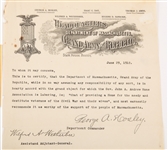 EARLY 20TH C. GAR EPHEMERA POSTCARDS, GUIDE & LETTERS