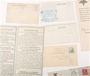 EARLY 20TH C. GAR EPHEMERA POSTCARDS, GUIDE & LETTERS