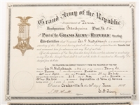 LATE 19TH C. GAR DEPT. OF PA TRANSFER CARDS - LOT OF 2