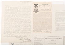 LATE 19TH C. GAR DEPT. OF PA LETTERS & EPHEMERA