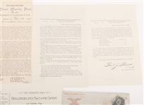 LATE 19TH C. GAR DEPT. OF PA LETTERS & EPHEMERA