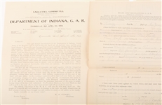 LATE 19TH C. GRAND ARMY OF THE REPUBLIC DOCUMENTS