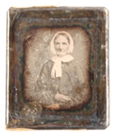 MID-19TH C. 1/6 PLATE A. GAUDIN DAGUERREOTYPE OF WOMAN
