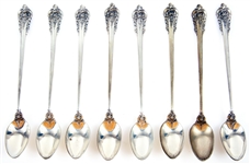 WALLACE STERLING SILVER GRANDE BAROQUE ICED TEA SPOONS