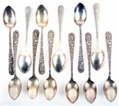 S. KIRK & SON STERLING SILVER REPOUSSE TEASPOONS