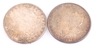 1878 P & S MORGAN SILVER ONE DOLLAR COINS - 2