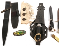 KNIFE AND SHEATH LOT OF 9