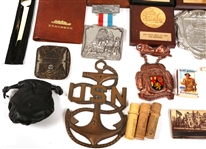 20TH CENTURY ESTATE DESK TOP ACCESSORIES LOT