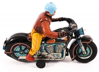MASUDAYA JAPANESE LITHOGRAPHED TIN MOTORCYCLIST TOY