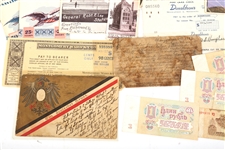 ESTATE LOT OF HOMEFRONT & TRAVEL EPHEMERA AND TOKENS