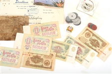 ESTATE LOT OF HOMEFRONT & TRAVEL EPHEMERA AND TOKENS