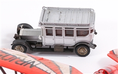 20TH C. PLASTIC FIGHTER PLANE & VEHICLE MODELS