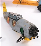 20TH C. PLASTIC FIGHTER PLANE & VEHICLE MODELS