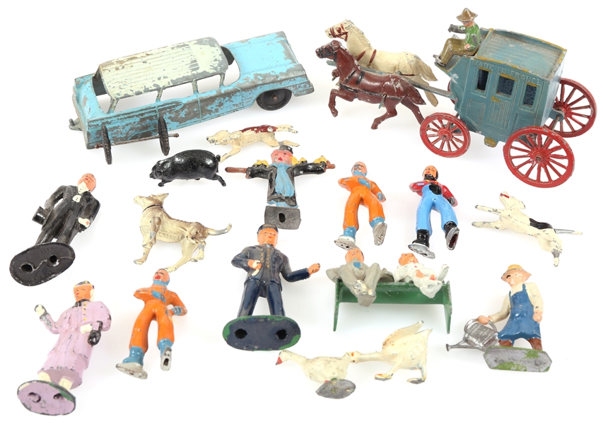 CAST IRON FIGURINES & TOYS