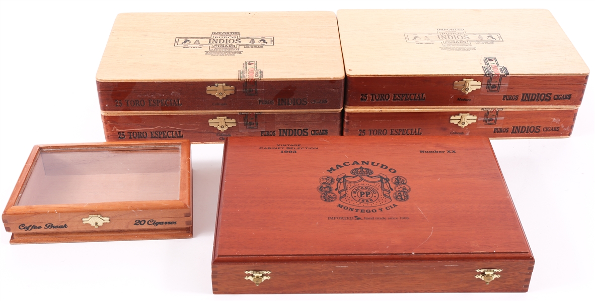 WOODEN CIGAR BOXES - PUROS INDIOS, MACANUDO