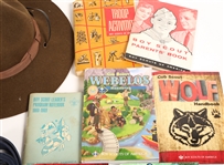 BOY SOUTS OF AMERICA CLOTHING AND BOOK LOT