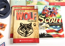 BOY SOUTS OF AMERICA CLOTHING AND BOOK LOT