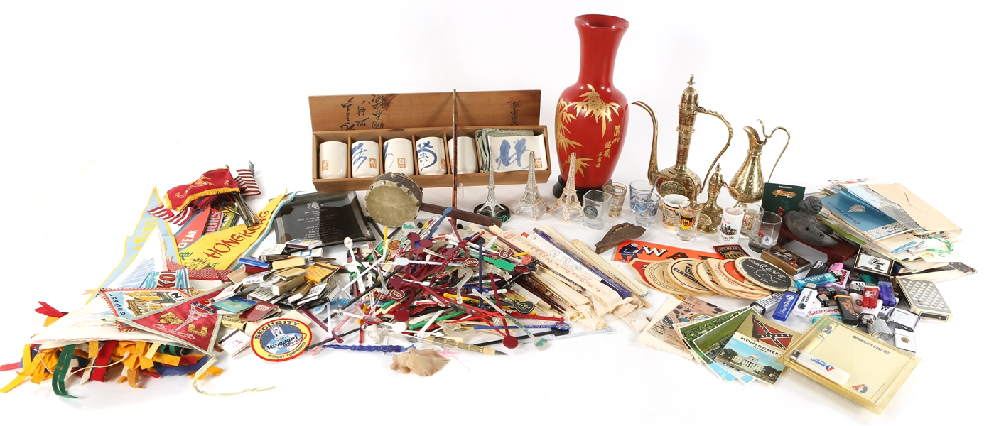 20TH C. TRAVEL SOUVENIR LOT - DECOR, TRINKETS, & MORE