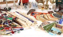 20TH C. TRAVEL SOUVENIR LOT - DECOR, TRINKETS, & MORE