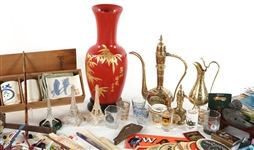 20TH C. TRAVEL SOUVENIR LOT - DECOR, TRINKETS, & MORE