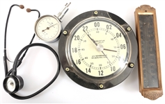 CLOCK, THERMOMETER CASE, PRESSURE GAUGE, STETHOSCOPE
