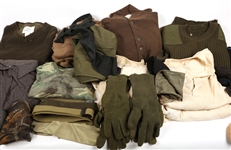 MILITARY SURPLUS AND MILITARY CLOTHES AND GARMENTS LOT