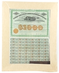 1875 PUEBLO & ARKANSAS VALLEY RAILROAD $1000 BOND