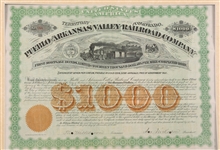 1875 PUEBLO & ARKANSAS VALLEY RAILROAD $1000 BOND