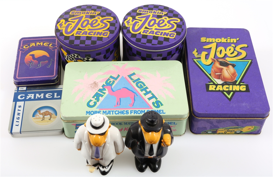 CAMEL CIGARETTES PROMOTIONAL TINS, LIGHTERS, & MORE