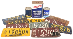 AUTOMOBILE LICENSE PLATES & AUTO MEMORABILIA