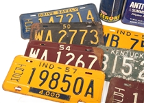 AUTOMOBILE LICENSE PLATES & AUTO MEMORABILIA