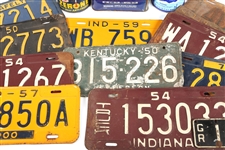AUTOMOBILE LICENSE PLATES & AUTO MEMORABILIA